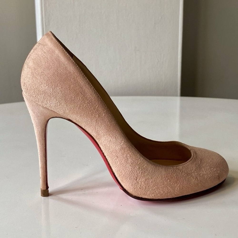 Christian Louboutin Dolly 100 Rosy Pink Suede 36 - Picture 3 of 7